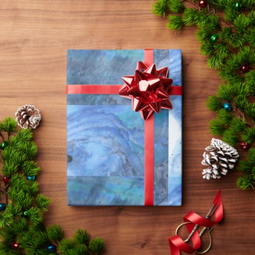 Soft Paua Blues Wrapping Paper