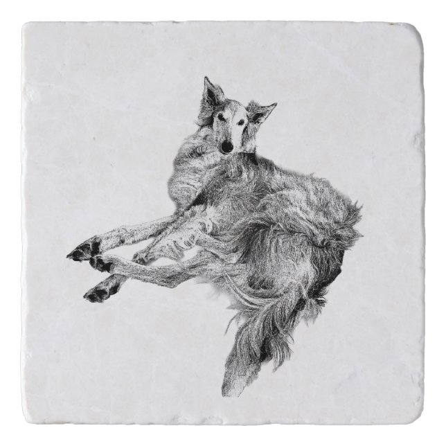 Soft Pause – Silken Windhound Trivet (Front)