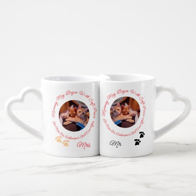 Soft Paws,  Cat Two Photo Love Specialty Mug (Front Nesting)