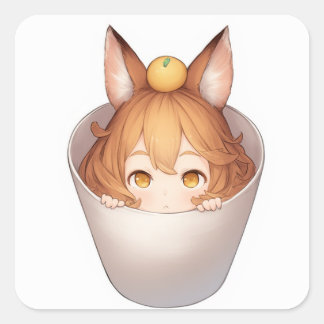 Soft Peaceful Art Square Sticker