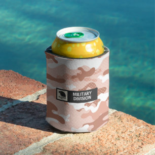 Soft Peach Camouflage Pattern Beverage Insulator Can Cooler
