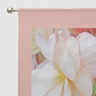 SOFT-PEACH,CREAM AND GREEN COLORS/FLORAL/CAMELLIAS
