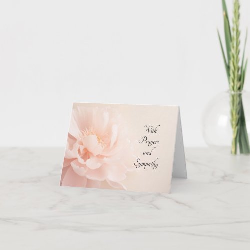 Soft Peach Flower and Background Sympathy Card
