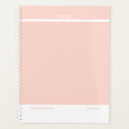 Soft Peach Minimalist Planner