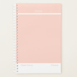 Soft Peach Minimalist Planner