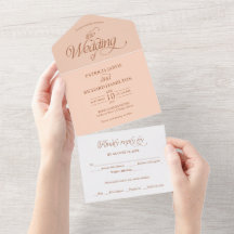 Soft Peach Minimalist Wedding Elegant
