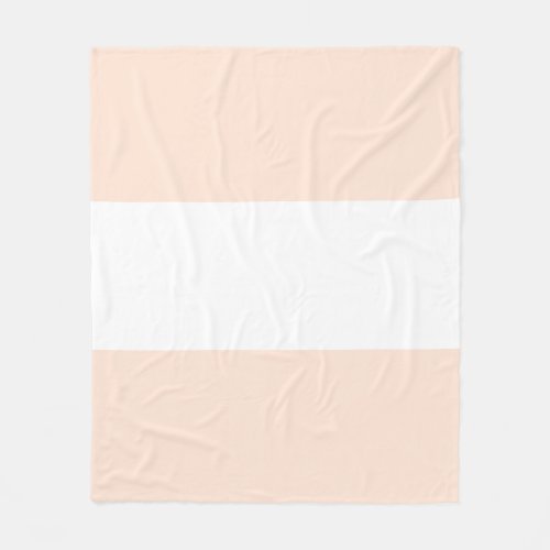 Soft Peach Pastel  White Bar Design Fleece Blanket