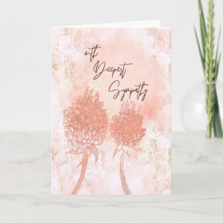 Soft Peach Watercolor Sympathy Card – From Our Fam