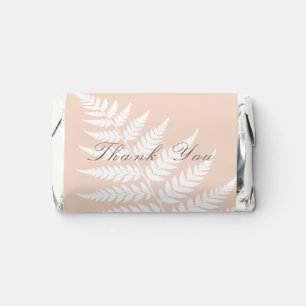 Soft Peach White Fern Sweet Thank You Hershey's Miniatures
