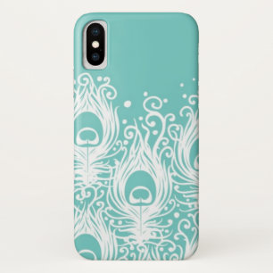 Soft peacock feathers iPhone x case