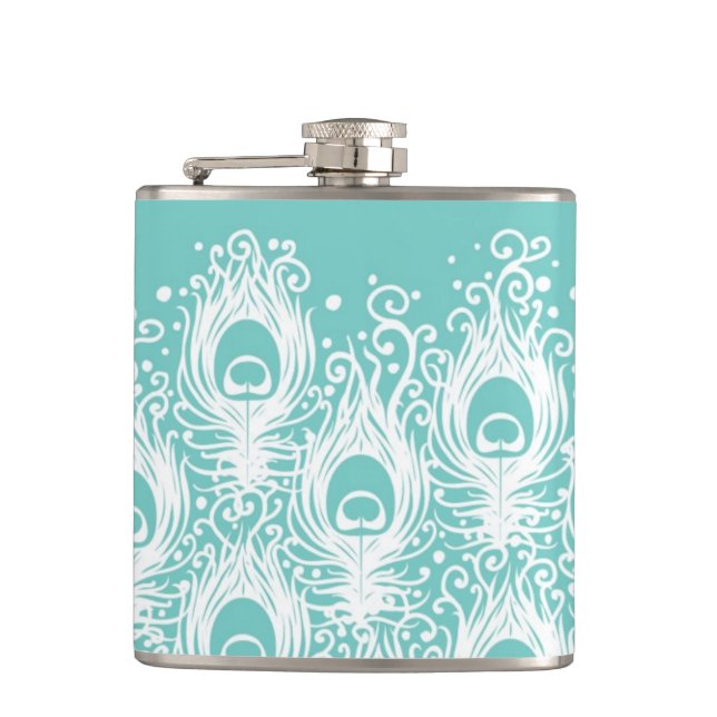 Soft peacock feathers flask (Front)