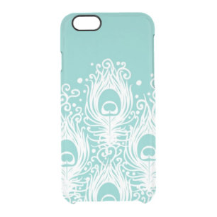 Soft peacock feathers clear iPhone 6/6S case