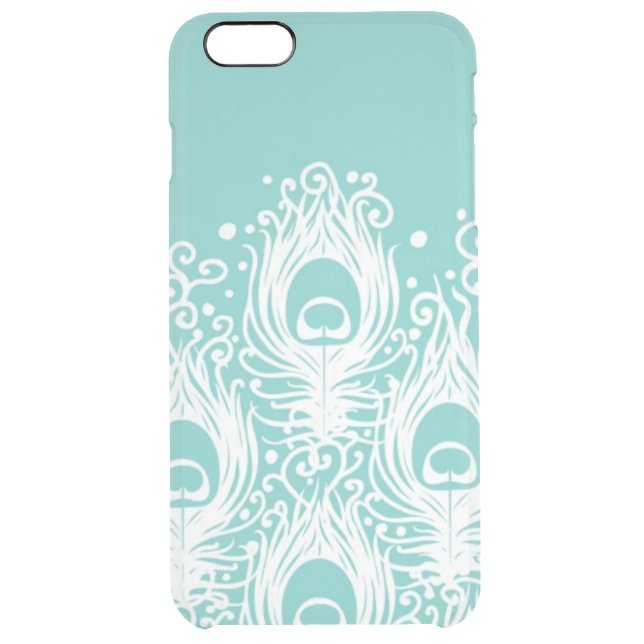 Soft peacock feathers uncommon iPhone case (Back)