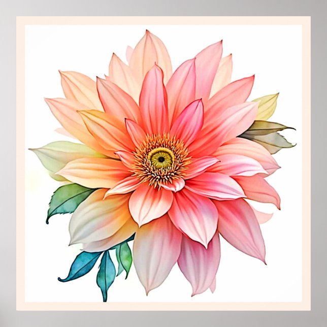 Soft Petal Abstract Bloom Design Poster (Front)