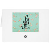 Soft Petals Peach & Aqua Cards (Back Horizontal)