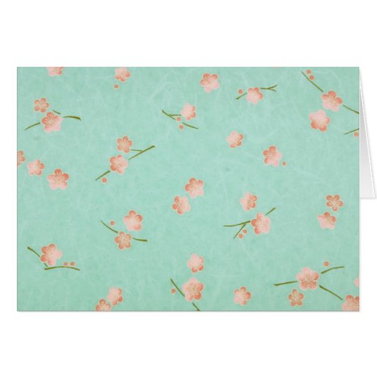 Soft Petals Peach & Aqua Cards (Front Horizontal)