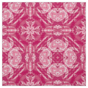 Soft Pink Abstract Floral Mandala Pattern  Fabric