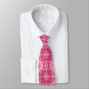 Soft Pink Abstract Floral Mandala Pattern  Neck Tie