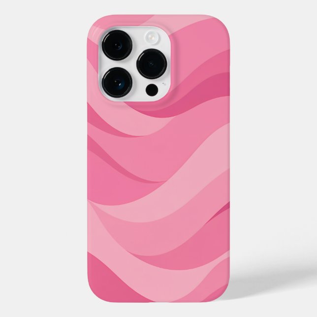 Soft Pink Abstract Waves Pattern Case-Mate iPhone Case (Back)