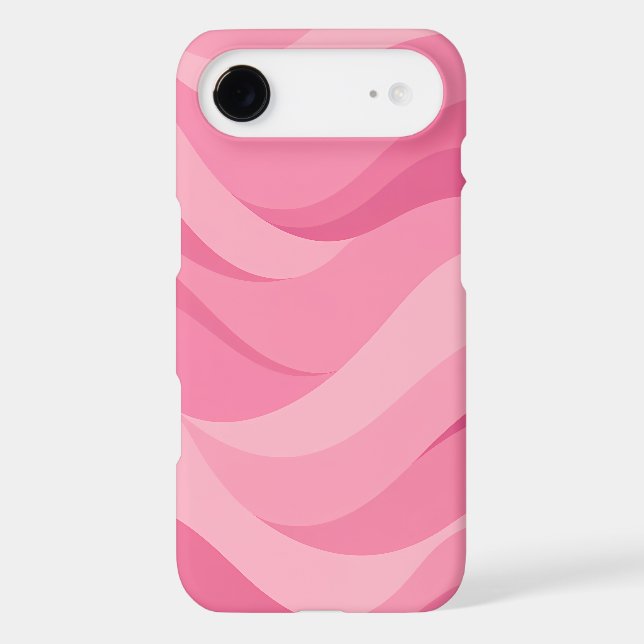 Soft Pink Abstract Waves Pattern Case-Mate iPhone Case (Back)