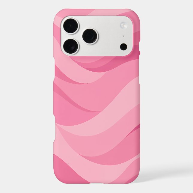 Soft Pink Abstract Waves Pattern iPhone Case (Back)