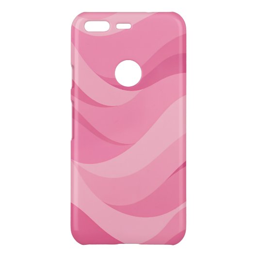 Soft Pink Abstract Waves Pattern Uncommon Google Pixel Case (Back)