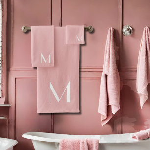 soft pink - add monogram bath towel set