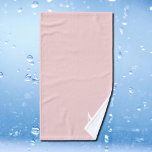 Soft Pink  - Add Monogram Hand Towel at Zazzle