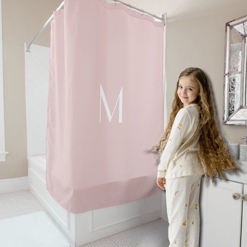 soft pink  _ add monogram shower curtain