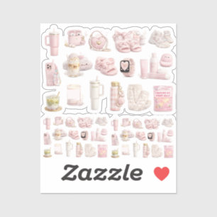 Soft Pink Aesthetic Coquette Lifestyle Aesthetic Sticker