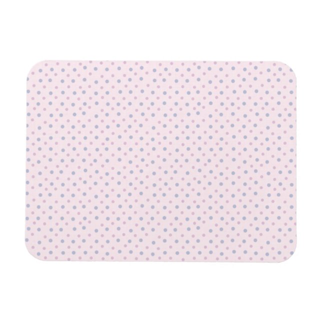 Soft Pink and Blue Micro Dots Magnet (Horizontal)