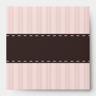 Soft Pink and Dark Brown Square Envelopes