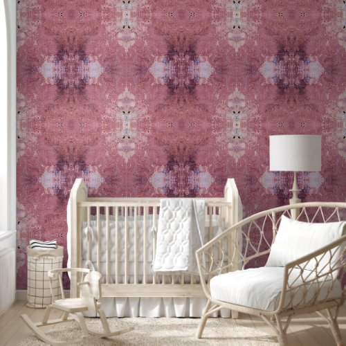 Soft pink and purple abstract L-size pattern Wallpaper