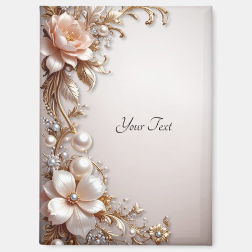 Soft Pink and White Flowers Magnet