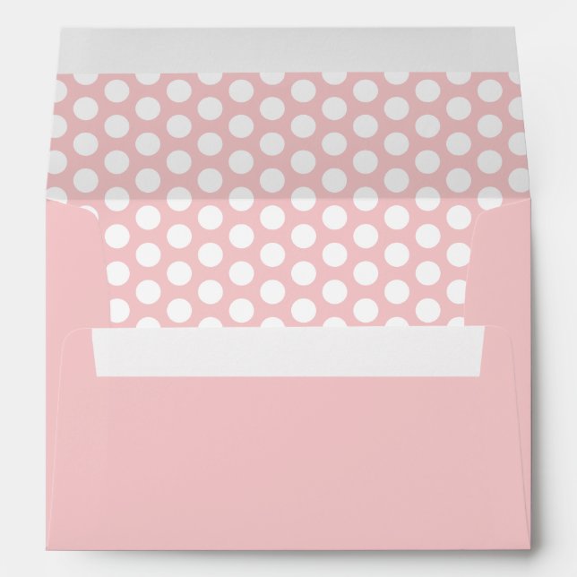 Soft Pink and White Polka Dot Envelope (Back (Bottom))