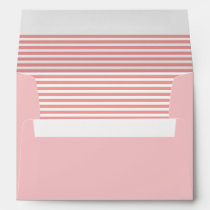 Pink and White Striped Envelope