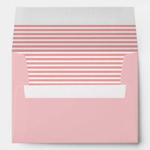 Soft Pink and White Striped Envelope