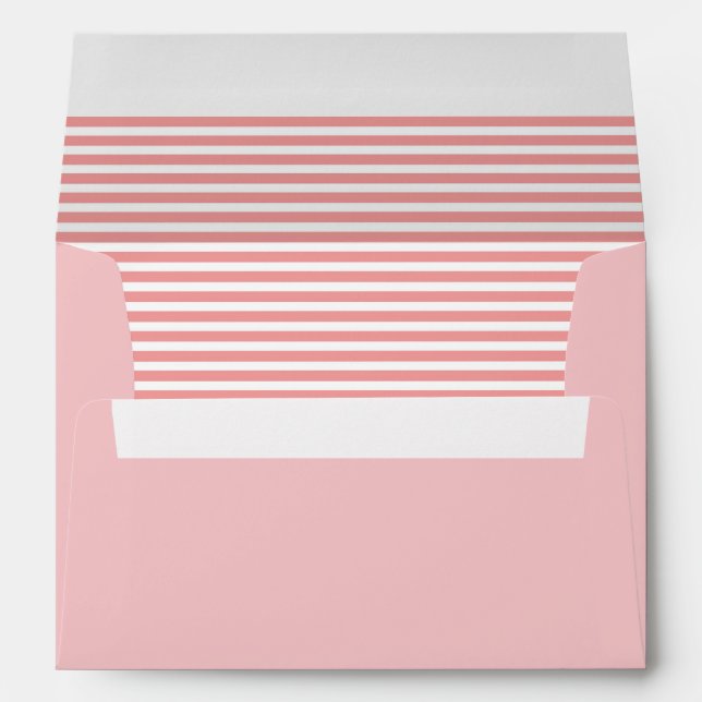 Soft Pink and White Striped Envelope (Back (Bottom))