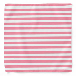 Soft Pink and White Stripes  Bandana
