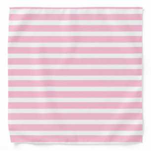 Soft Pink and White Stripes Bandana
