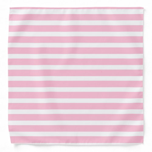 Soft Pink and White Stripes Bandana