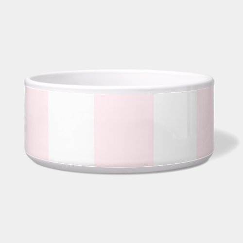 Soft Pink and White Stripes Dog Pet Bowl