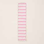 Soft Pink and White Stripes Scarf<br><div class="desc">Abstract digital art of soft pink and white stripes</div>