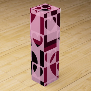 Soft Pink and Wine Red Hearts Box