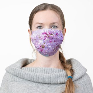 Soft Pink Beautiful Lilac Flowers Adult Cloth Face Mask