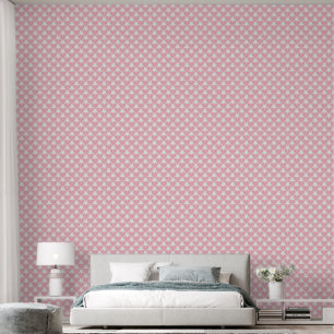 Soft Pink Bliss: Removable with Delicate Hearts Wallpaper