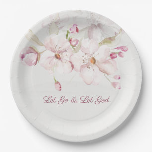 Soft Pink Blossom Women's Church Paper Plates