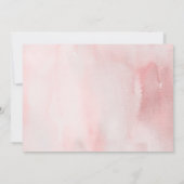 Soft Pink Botanical Floral Calligraphy Baby Shower Invitation (Back)