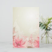 Soft Pink & Brass Flowers - Stationary - 4 Stationery (Standing Front)