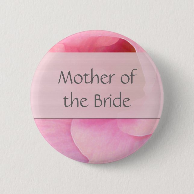 Soft pink Bride Button - Customized (Front)